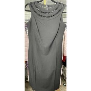 LARK & RO WOMENS MODERN SHEATH DRESS BLACK BRAND Sz 6